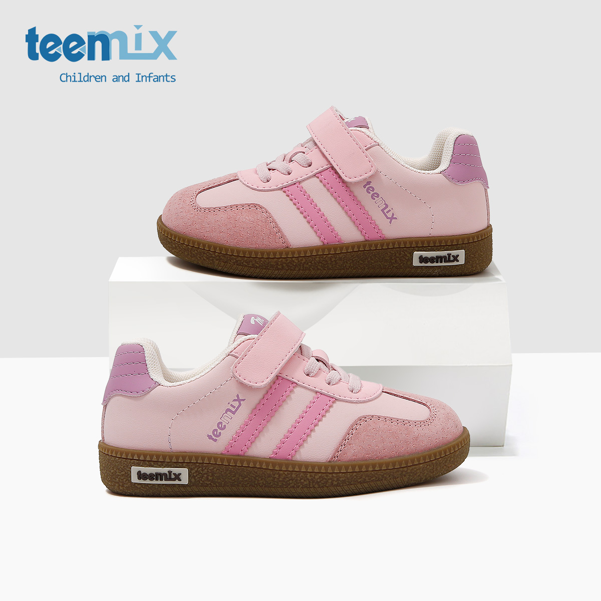 天美意2025秋冬季新款德训鞋男女宝宝鞋中大童板鞋子休闲鞋低帮鞋