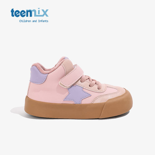 teenmix儿童棉鞋2025冬季新款女童运动鞋加绒保暖二棉鞋男童鞋子