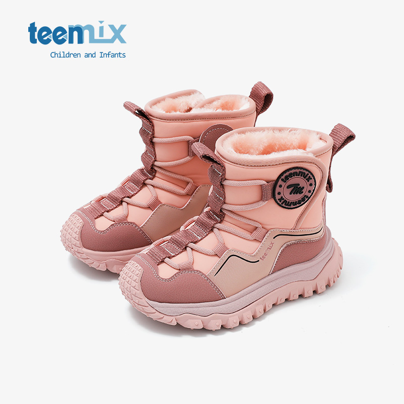 雪地靴小女孩童鞋天美意秋冬季