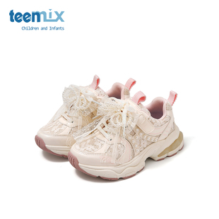 天美意童鞋2026春季新款女童百搭中大童女孩软底时尚透气休闲鞋