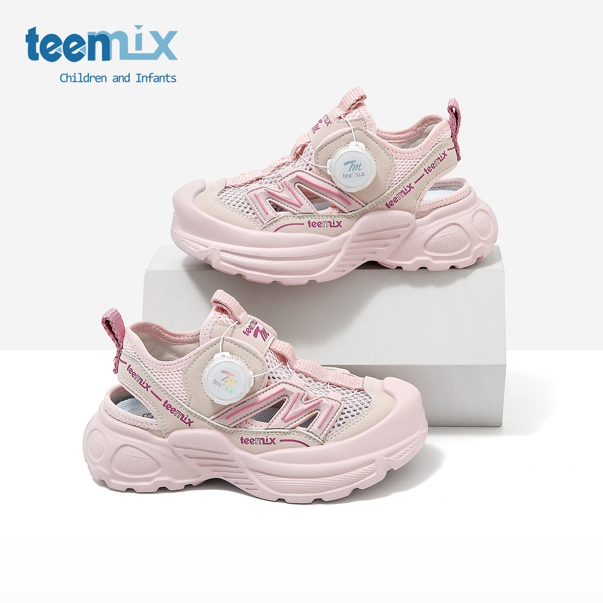 teenmix儿童2026年夏季新款凉鞋女孩透气休闲鞋女童软底运