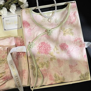 新中式国风睡衣女款2025夏季新款中式家居服薄中式居家服套装