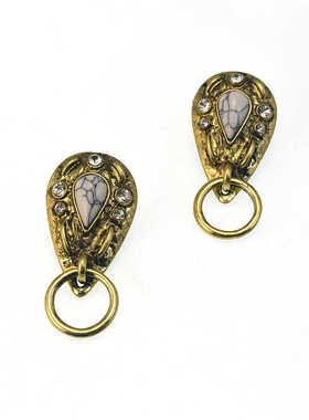 欧美外贸原单流行时尚饰品质感夸复古银针张耳环耳坠耳饰女240419