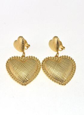 欧美外贸流行时尚饰品 质感气质个性桃心耳夹无耳洞耳饰女 210902