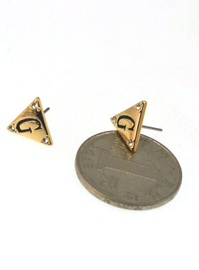 欧美外贸流行时尚饰品气质气质三角打标 耳钉耳饰女240120