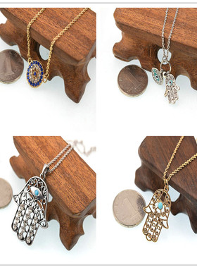 欧美外贸原单饰品眼睛锁骨链女