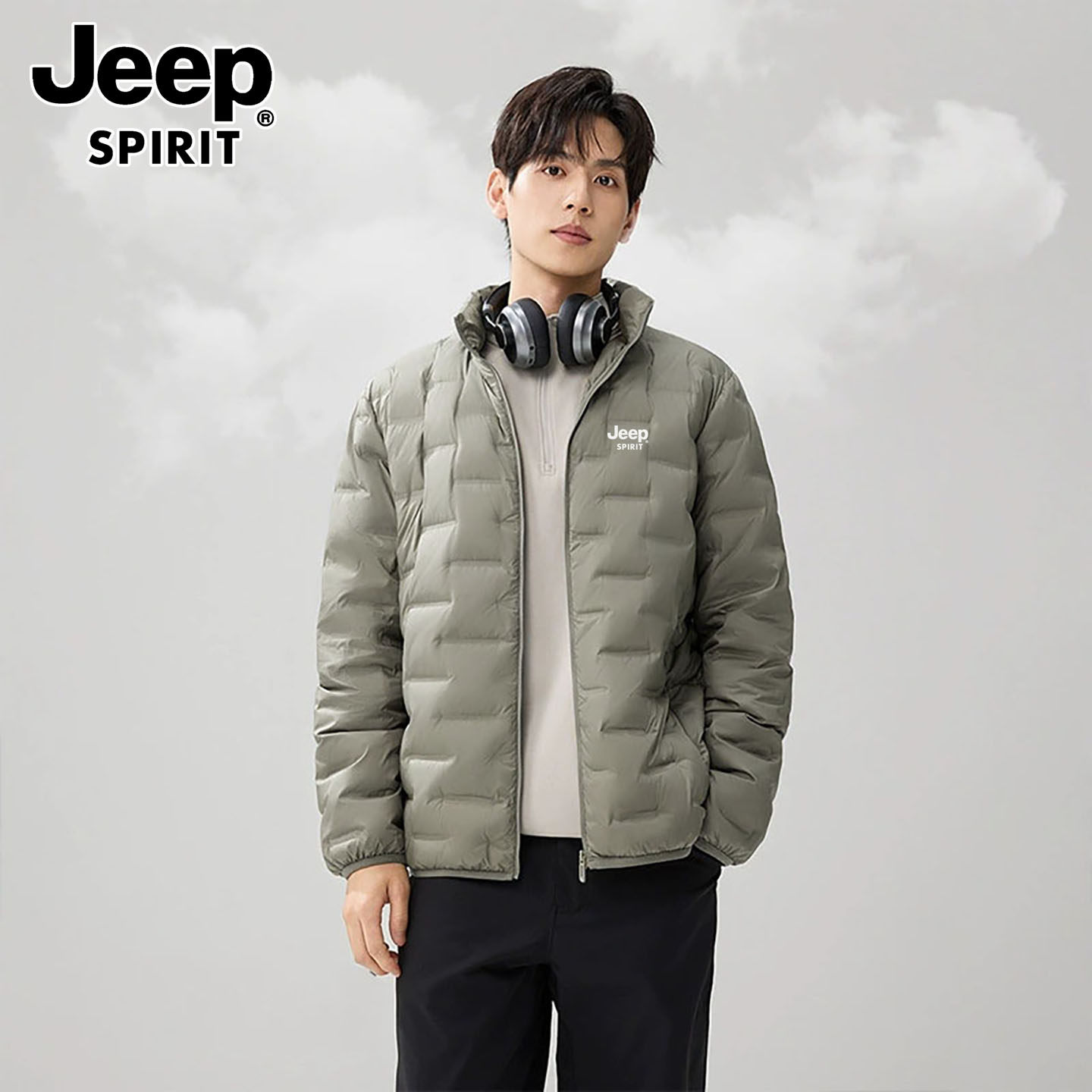 jeep吉普立领羽绒服男冬季新款保暖时尚热压无缝90白鸭绒保暖外套,男装,羽绒服,淘宝优惠券,粉丝福利购,淘宝优惠卷