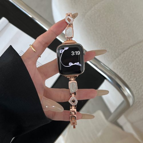 鎏金滴胶金属表带适用applewatch苹果手表iwatch98代7654SE