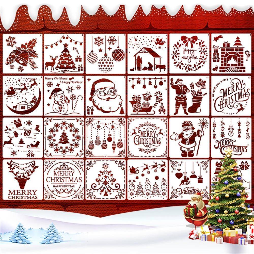 欧美节日绘画模板 手工DIY画板 圣诞节万圣节感恩节镂空模板现货