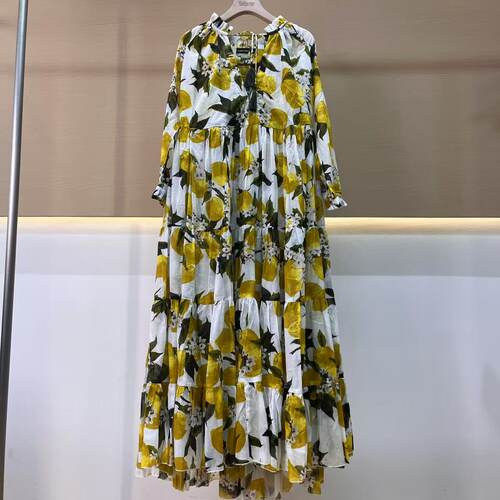 Samantha sung EDEN薄棉LEMON YELLOW柠檬连衣裙A0180 250166
