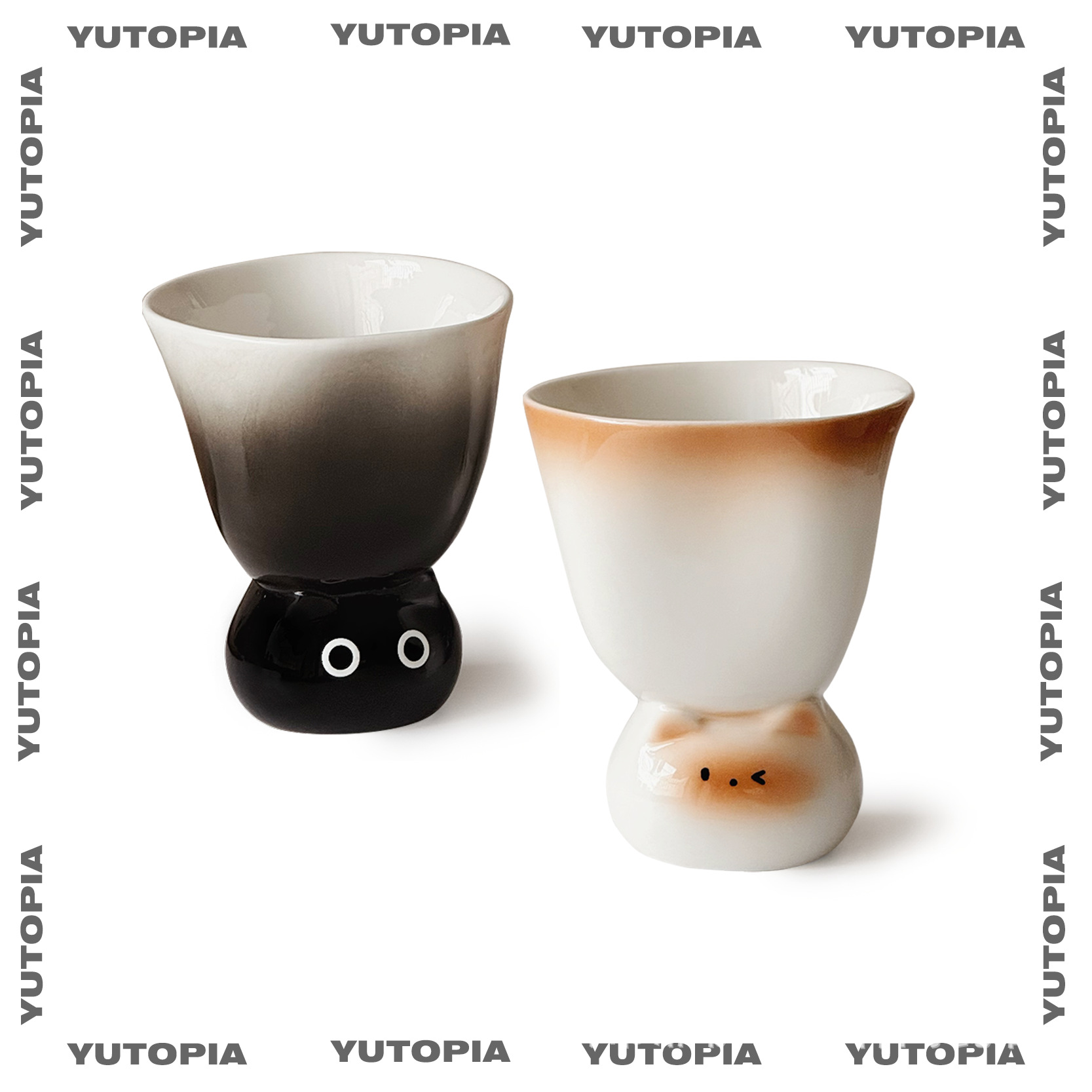 进口陶瓷马克杯冰淇淋杯2025新款可爱高脚杯饮品杯子女生伴手礼物