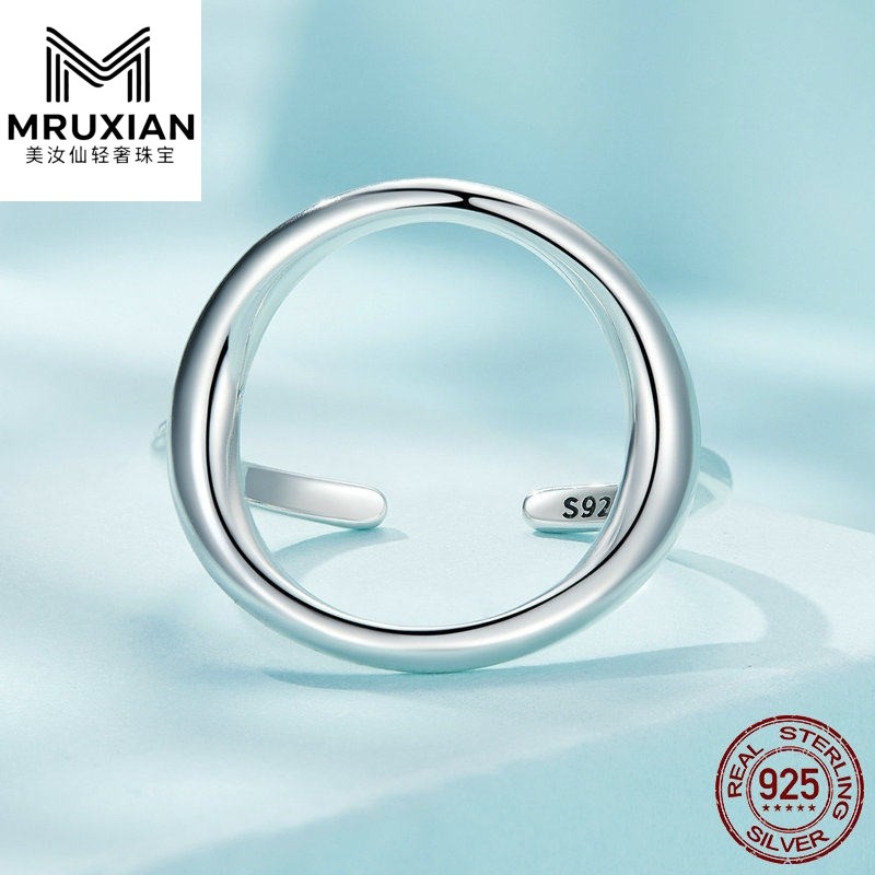 美汝仙 s925纯银个性几何戒指女小众ins风指环饰品爆款scr919