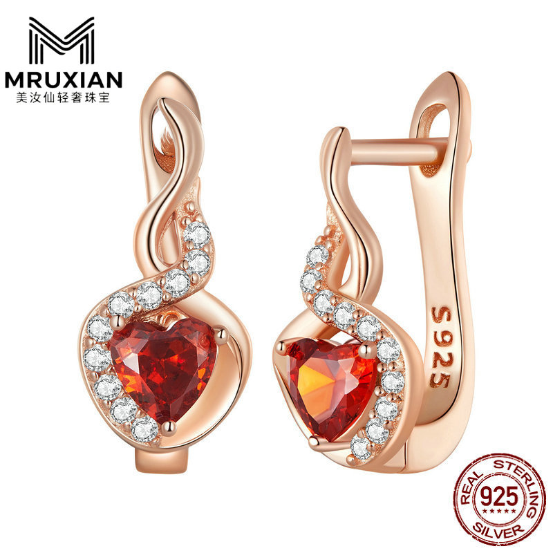 美汝仙原创s925锆石个性玫瑰金爱