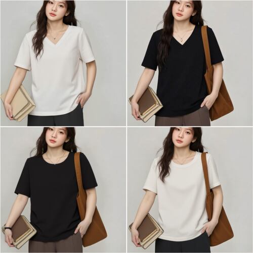 凤凰依屋大码短袖T恤女宽松纯色