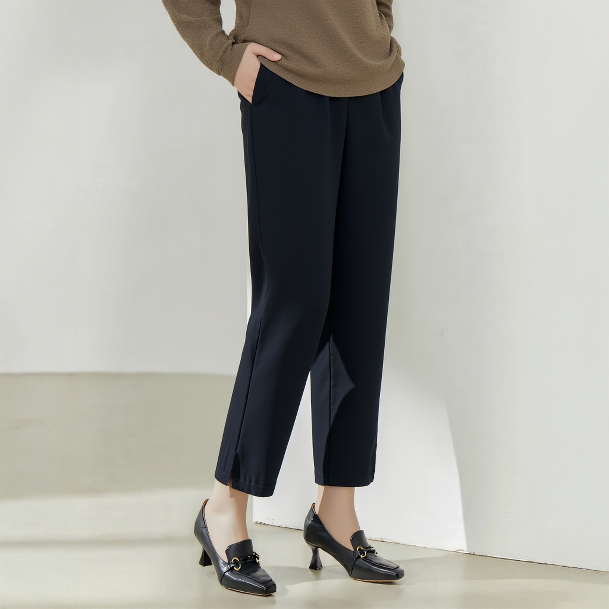 大码女装开叉西装裤子凤凰依屋