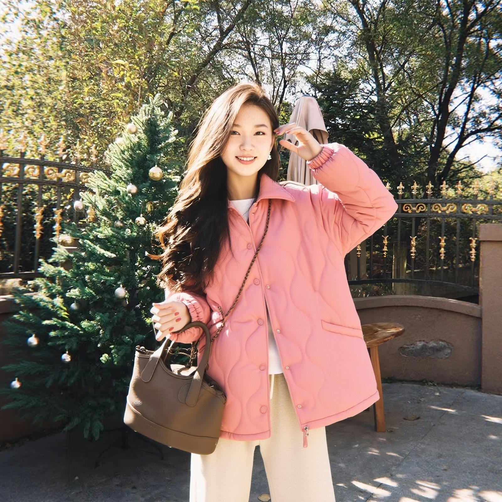 正肩棉服大码外套凤凰依屋