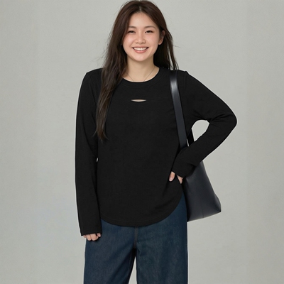 凤凰依屋大码女装设计感打底T恤