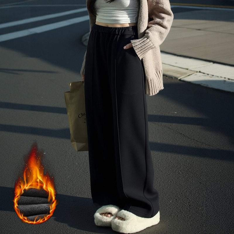 梨形报恩裤大码女装秋冬加绒阔腿直筒裤弹力腰胖MM巨好看显瘦长裤,女装/女士精品,大码裤装,淘宝优惠券,粉丝福利购,淘宝优惠卷