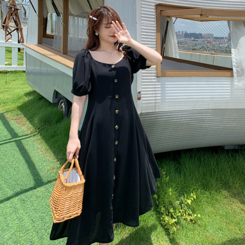 凤凰依屋胖妹妹掐腰巨显瘦连衣裙