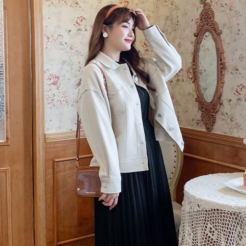 加大尺码/外套时尚百搭宽松藏肉/