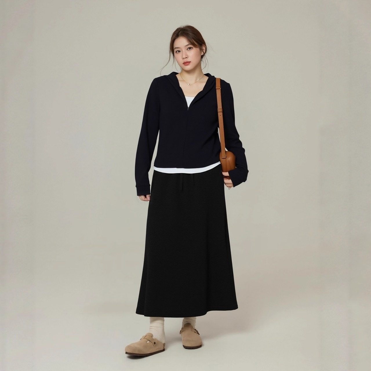 大码巨好看的套装春秋新款独特漂亮假两件黑白撞色T恤纸片半身裙,女装/女士精品,大码内搭,淘宝优惠券,粉丝福利购,淘宝优惠卷