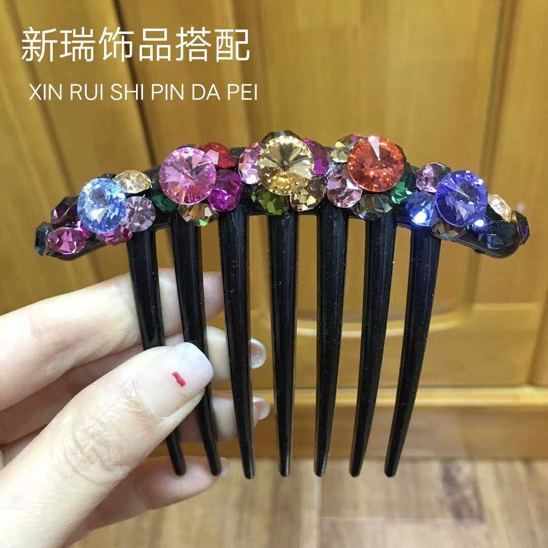 大颗粒水晶头饰发梳