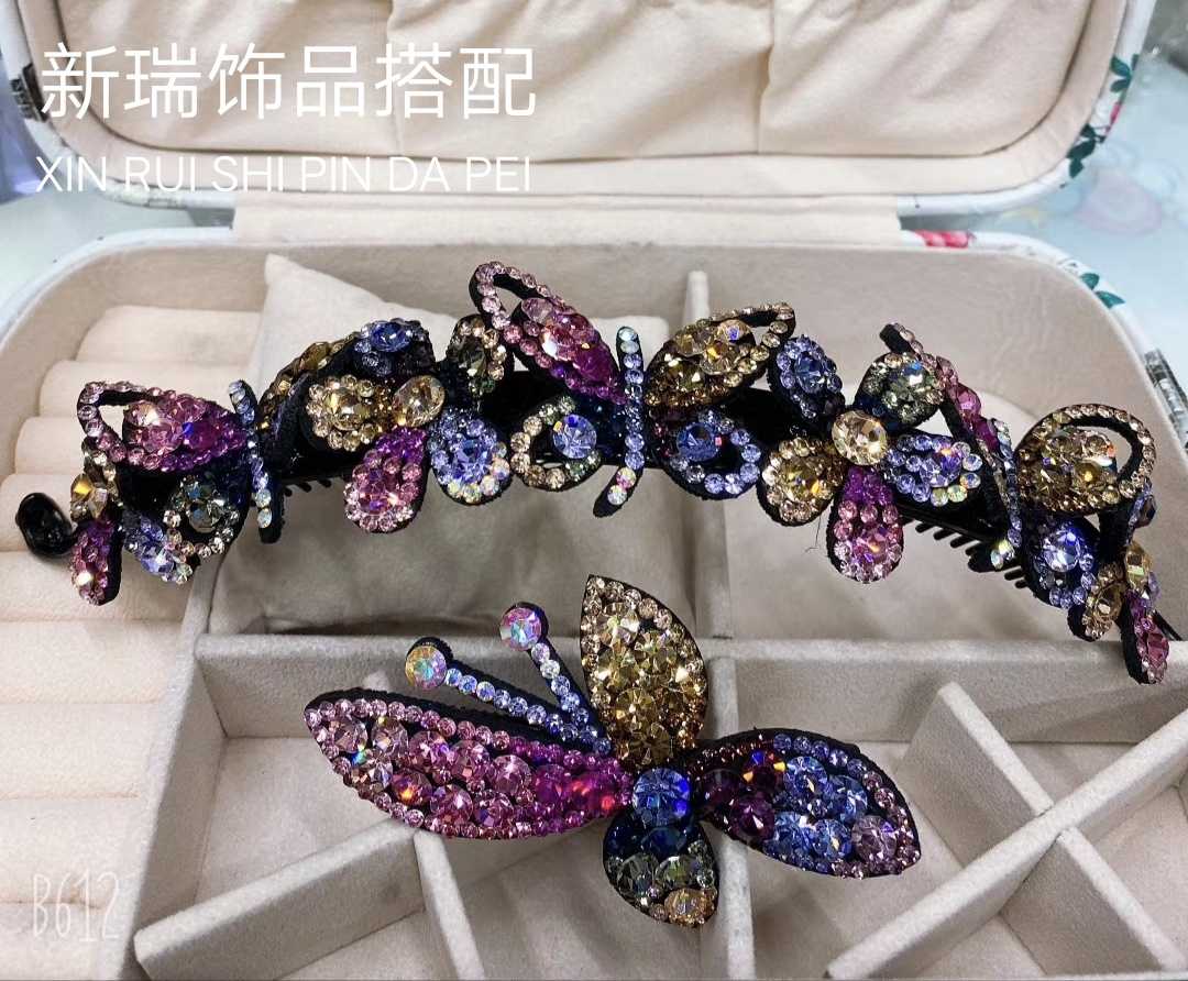 韩版亮钻头饰厘米盘发神器