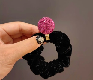 【北半水晶球-金丝绒发圈】进口豪奢发圈