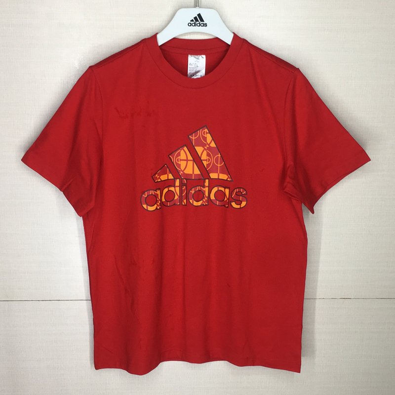 Adidas/阿迪达斯男短袖印花运动休闲吸湿排汗T恤夏季新款 HE3344