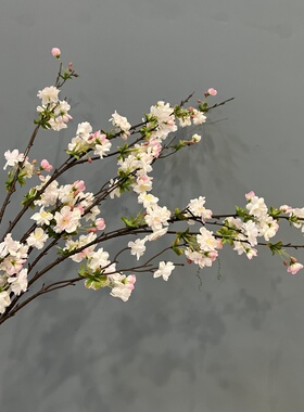 仿真加密樱花粉色海棠花大枝桃花