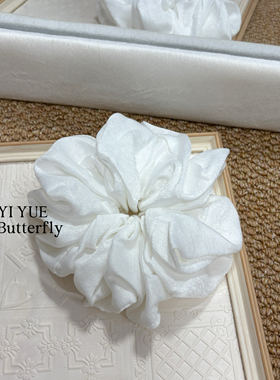 肌理感韩国东大门新款独特褶纹理大肠发圈绸缎丸子头扎头绳发绳女