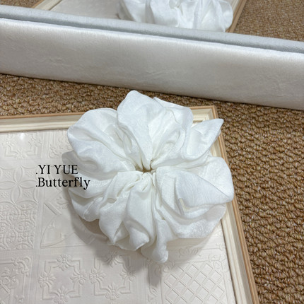 肌理感韩国东大门新款独特褶纹理大肠发圈绸缎丸子头扎头绳发绳女