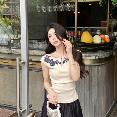 木子李的李气质高雅小众气质蕾丝抽绳上衣缎面大摆裙套装