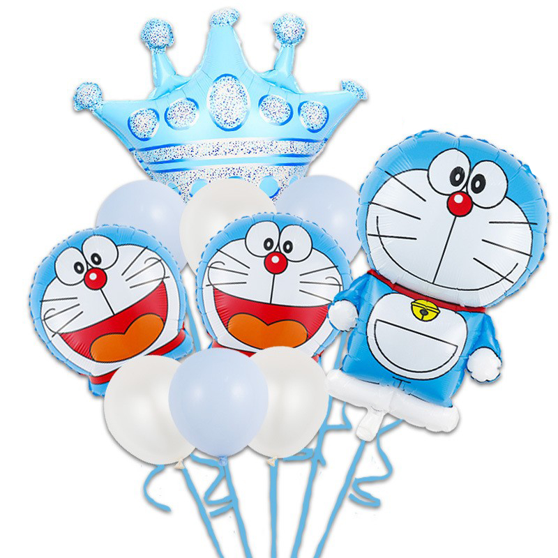 儿童生日套餐机器猫派对气球