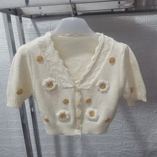 专柜直发2021秋季 女笑脸钉珠 针织衫 6N3RJ4750000 新款