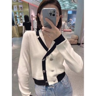 专柜正品 绵羊毛V领针织外套m_6W3RJ5870000 2022秋季