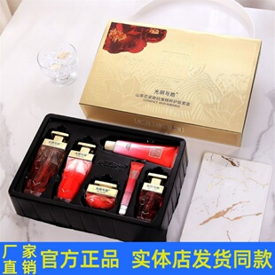 光阴与她山茶花紧致抗皱礼盒6件套装护肤品收缩毛孔淡化细纹正品