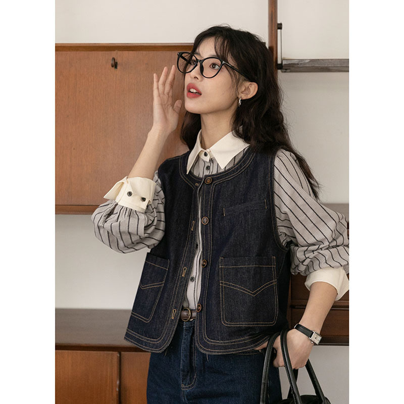 女式马甲上衣2025春季新款复马夹