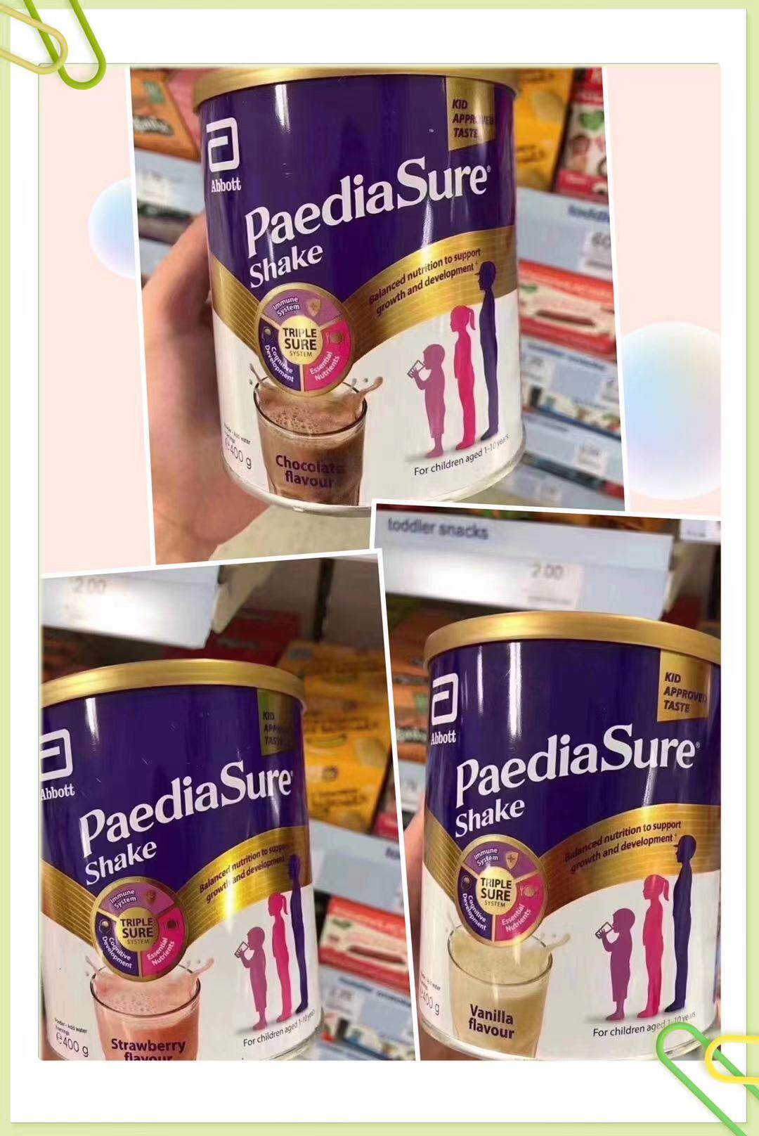 英国直邮雅培PaediaSure Shake儿童营养奶昔粉 小安素1-10岁850克