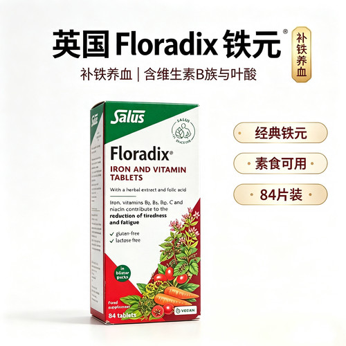 英国铁元补铁Floradix维生素颗粒