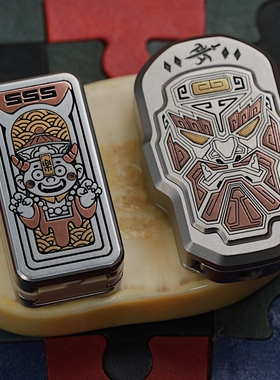 ACEdc原创SSS联名YOLO开心判官小鬼机械推牌EDC金属减压玩具解压