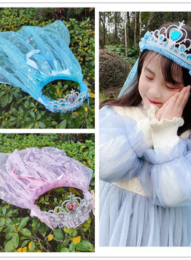 冰雪奇缘公主水钻雪花儿童发夹