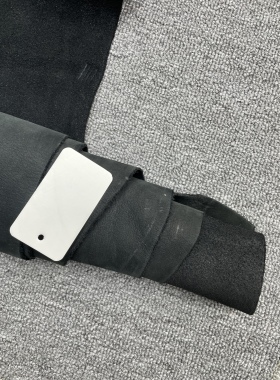 K225厚度1.6mm进口头层炭黑色磨砂牛巴戈牛皮手感微软