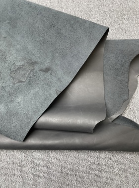 H616厚度1.1mm进口头层 黑色打蜡牛皮 手感中挺 11平方英尺