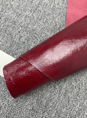 K587进口头层车厘子红油蜡牛皮手感微软厚度1mm