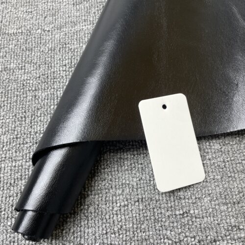k1172进口头层黑色油腊平纹牛皮手感微软厚度1.2mm