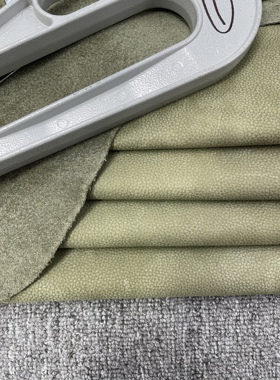 H547厚度1.2mm进口牛皮军绿色磨砂荔枝纹手感微软