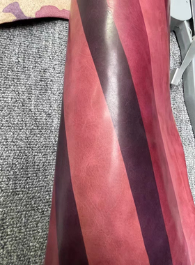 B91进口头层1.3mm红色植鞣革牛皮适中13.4平方英尺x6=80元包邮