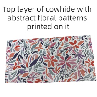 一张头层真皮牛皮印花抽象枫叶图案牛皮厚度1.5mm微软做鞋、包、