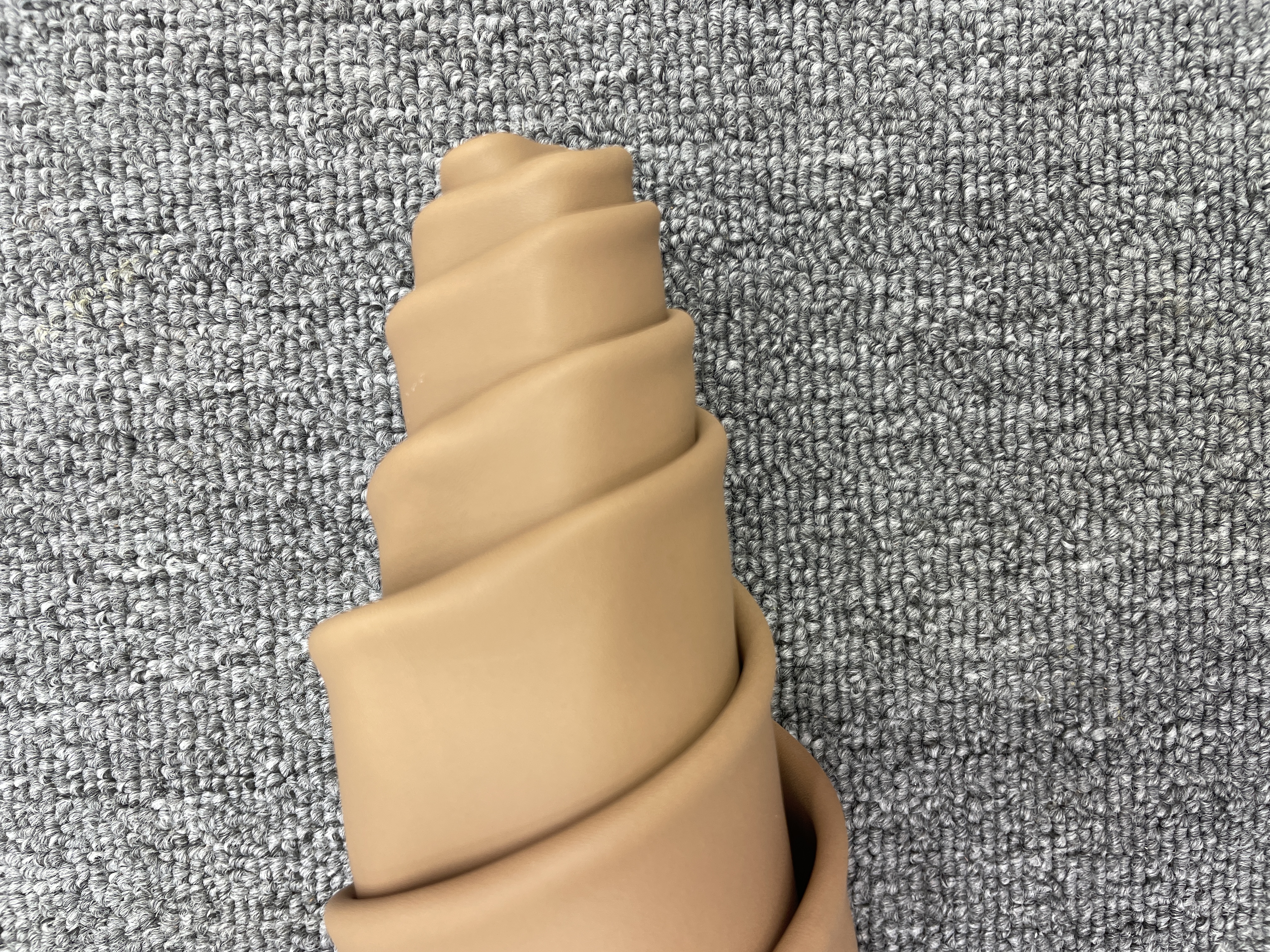 E275进口头层杏色牛皮手感微软厚度1.1m m